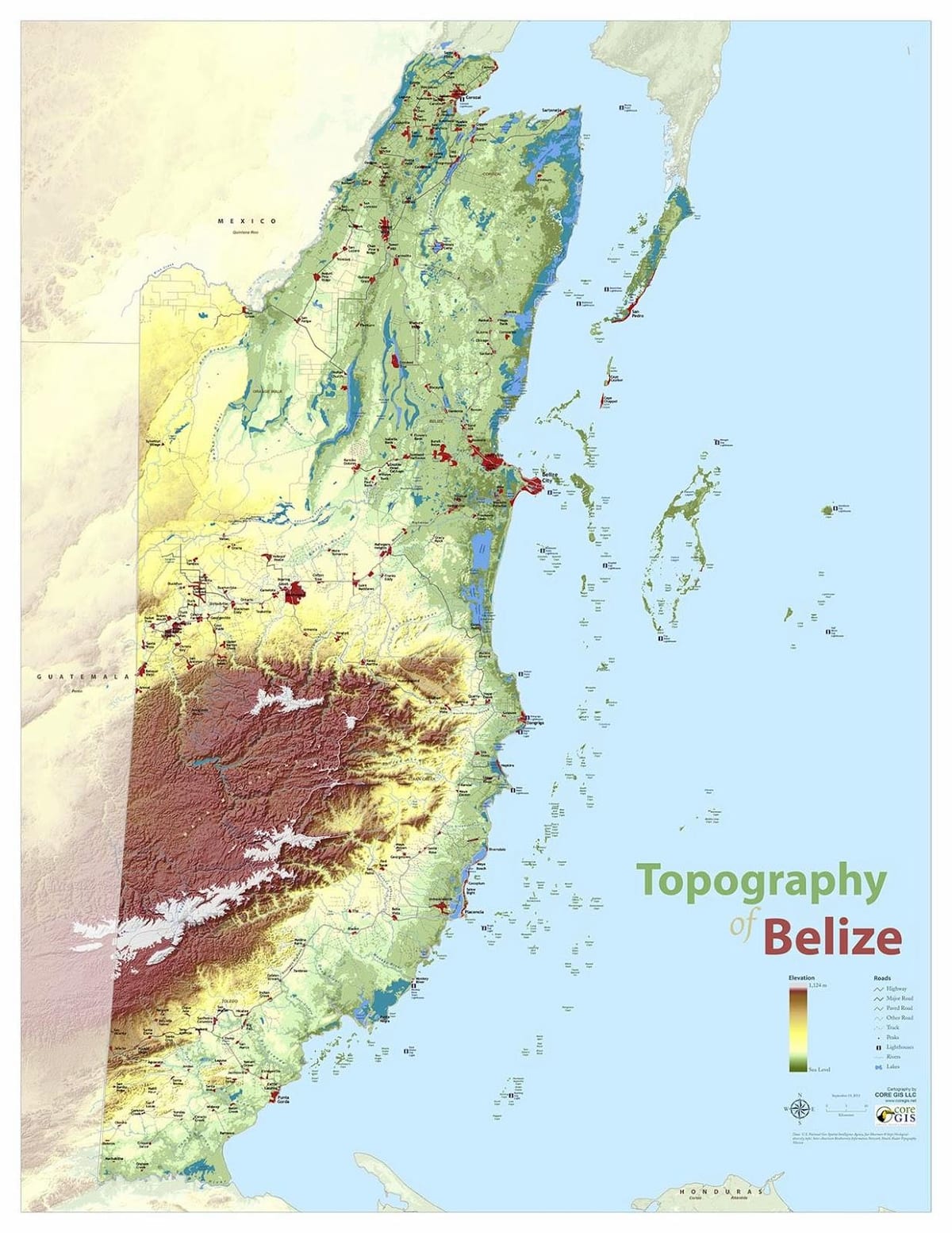 ਨਕਸ਼ਾ ਦੇ topographic ਬੇਲਾਈਜ਼